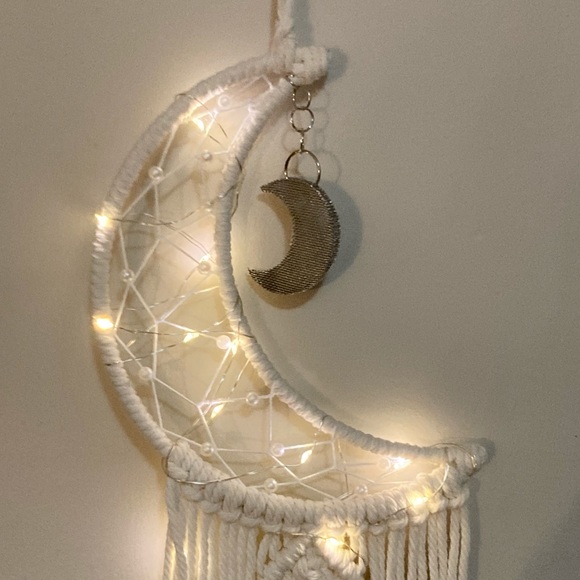 Other - Boho, Handmade, macramé 🌙 /🦉or ⭐️ dream catcher with ✨mini fairy lights✨ incl.